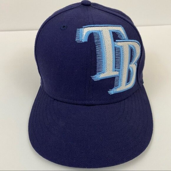 New Era 59Fifty MLB Tampa Bay Rays Genuine Merchandise Baseball Cap Hat Blue - Picture 2 of 10